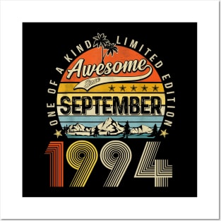 Awesome Since September 1994 Vintage 29th Birthday Posters and Art